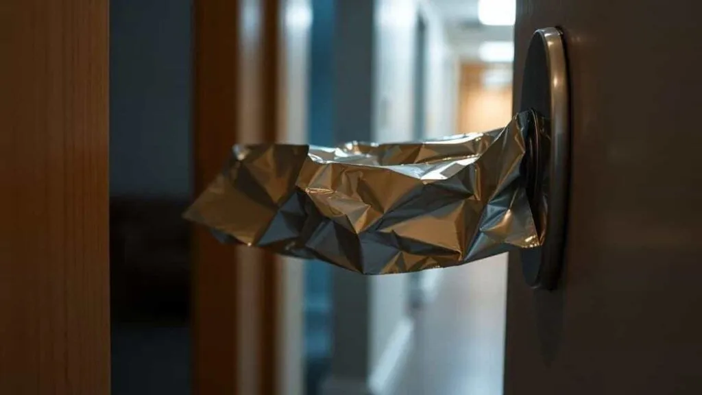 Aluminiumfolie op deurklinken: Een verrassende beveiligingstrend
